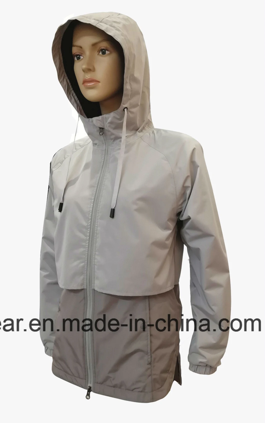 Fashion Waterproof Men′s Outdoor Rain Jacket Hooded Outerwear