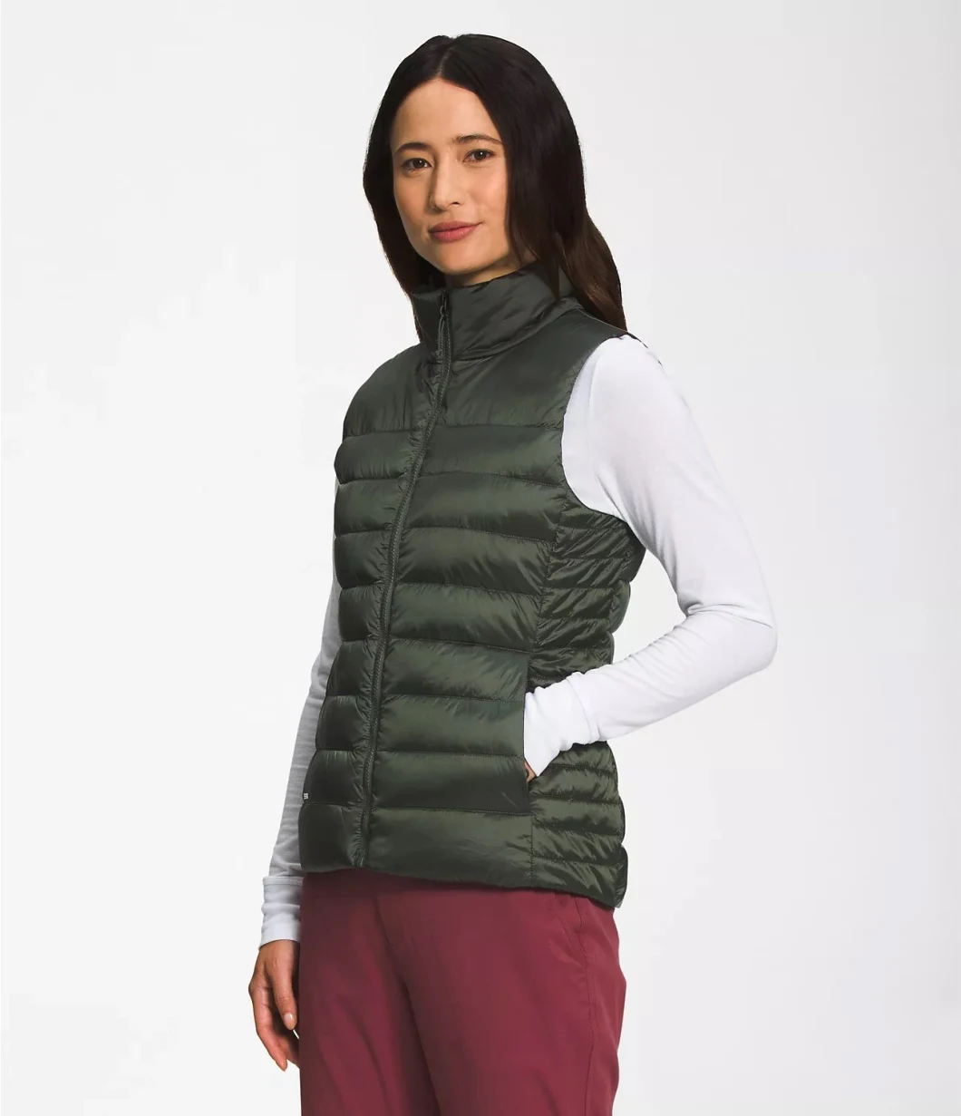 High Quality European Style Women′s Faux Down Lady Sleeveless Puffer Vest Coats Jackets for Ladies